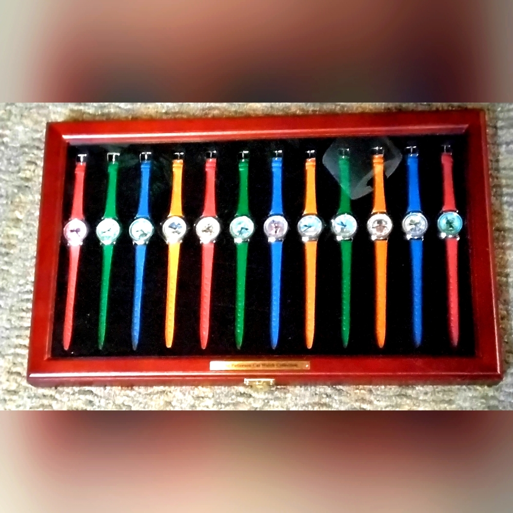 Collectable set of cat watches